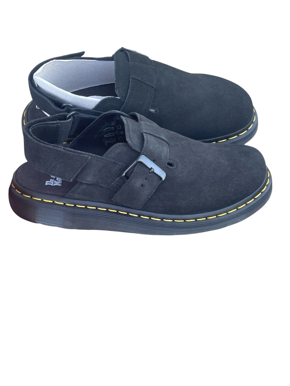 Dr Martens Jorge II Black Suede Leather clogs, Unisex Size 8M/9W, NIB